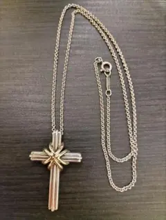 【美品】 ティファニー シグネチャー クロス コンビネックレス 925/750