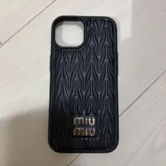 miu miu iPhone15ケース ブラックのサムネイル