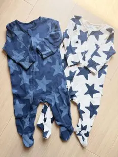 next星柄ロンパース2着セット