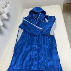 PUMA ストライプ柄 ベンチコート 青　キッズ150