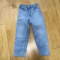 UNIQLO 130サイズ ライトブルー ストレートパンツ