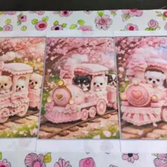 ⑦未使用　可愛いワンちゃんパネル生地3枚＆ロラライハリス生地です。