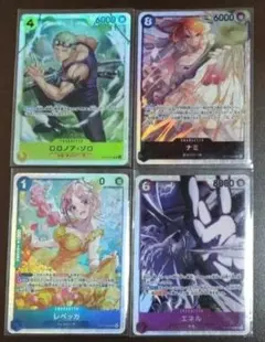 SR4枚 ロロノア・ゾロ/エネル/ナミ/レベッカ 神の島の冒険