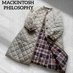 マッキントッシュフィロソフィー キルティングコート チェック