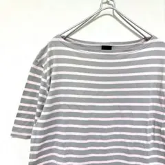 SHIPS シップス ボートネック ボーダー カットソー L コットン100%のサムネイル