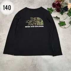 THE NORTH FACE 長袖カットソー ブラック 迷彩140cm