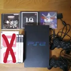 PS2本体とPS2ソフト３本とPSソフト３本のサムネイル