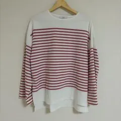 ディスコート　ボーダー柄 長袖Tシャツ　フリーサイズ