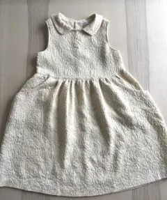 ワンピース 130 アイボリー ジャガード 発表会 結婚式 PATACHOUのサムネイル