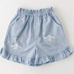 新品　シナモロール ハーフパンツ　フリル　ハート柄ポケット　110