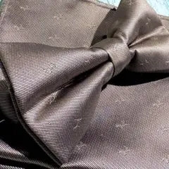 ☆蝶ネクタイ　ブラウン ベージュ　披露宴　結婚式　新郎　メンズ　Xfs