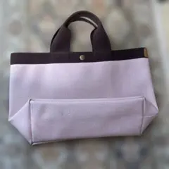 エルベシャプリエ　レザートートバッグ 外ポケット付き