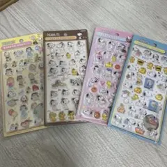 スヌーピー 硬いシール 4枚セット
