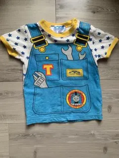 トーマスタウン　オーバーオール柄Tシャツ　90のサムネイル
