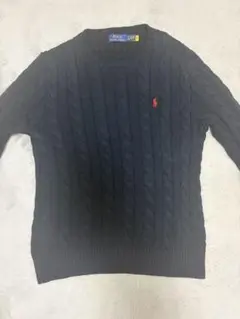 Polo Ralph Lauren ネイビー ケーブルニット L