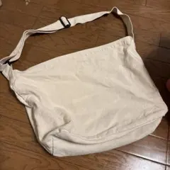 アイボリー キャンバス ショルダーバッグ