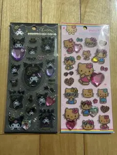 キラキラインストーンシール　キティ　クロミ　ステッカー　2点セット　正規品