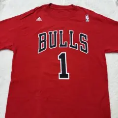 adidas ＮＢＡ　シカゴブルズTシャツ 赤 古着 バスケのサムネイル