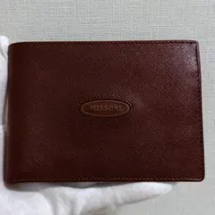 MISSONI ミッソーニ ブラウンレザー 二つ折り財布のサムネイル