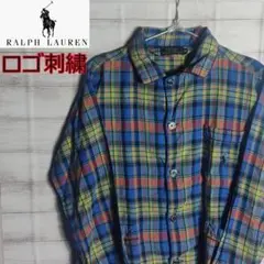 Ralph Lauren ラルフローレン ロゴ刺繍 チェックシャツ SH-135