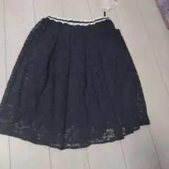 ネイビー　スカート　レース　フォーマル　入学式　卒業式　新品タグ付き