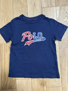 [3/3T 100]POLO ラルフローレン 半袖 Tシャツ ロゴ ネイビー