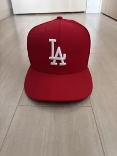 New Era 59fifty LAロゴ ベースボールキャップ 赤