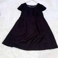 M210 【ロングワンピース】 半袖 クルーネック お呼ばれ 発表会 フォーマル