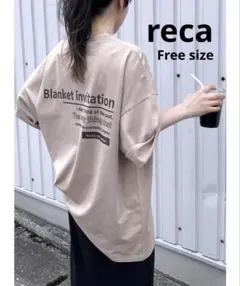 【reca バックロゴプリントＴシャツ】オーバーサイズのサムネイル