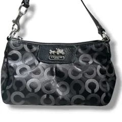 COACH シグネイチャー ソーホー ワンショルダーバッグ黒 F13742 美品