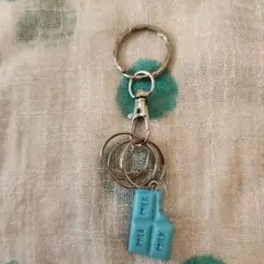 ミルクパック型 キーホルダー 青