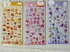 ペンギン ぷくぷく立体シール｜3D キラキラ かわいい ステッカー 3枚