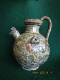 陶器　水注　鶏形　注ぎ口　時代物　中国　ペルシャ　骨董品　1個