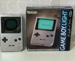 【希少】ゲームボーイライト シルバー 本体 箱説付 動作確認済　画面変色あり