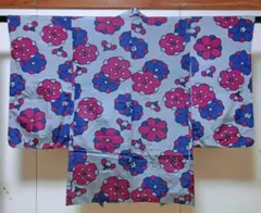 ☆銘仙☆長羽織☆中振り☆花柄☆着物☆正絹☆