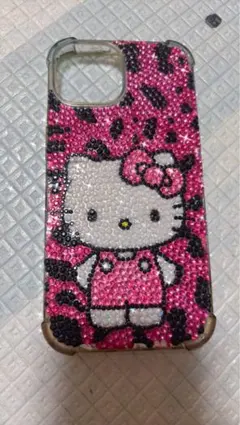 ハローキティ ストーン装飾 iPhone15ケース