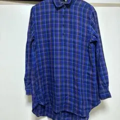 ARMANI EXCHANGE アルマーニ チェック柄 長袖シャツ ブルー Mのサムネイル