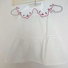 アプレレクール チェリー刺繍付きホワイトチュニック