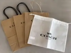 COACH コーチ ショッパー3枚・保存袋セット