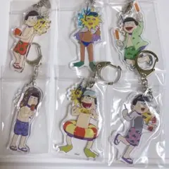 おそ松さん HMV アクリルキーホルダー 6つ子コンプセット サマー仮面
