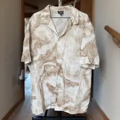 【特価】H&M 抽象アブストラクト柄 オープンカラーシャツのサムネイル