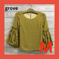 グローブ grove 長袖カットソー レディース M イエロー系のサムネイル