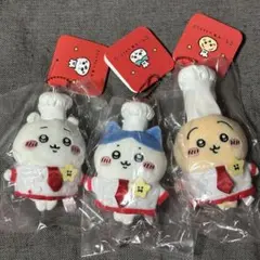 ちいかわ焼き 店員さんなマスコット 3点セット（ちいかわ・ハチワレ