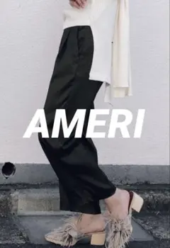 【美品】Ameri GLOSSY COLOR PANTS ブラック SMALL