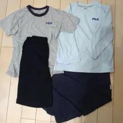 グンゼ FILA 薄手パジャマ 七分袖長ズボン半袖 おまけ半ズボン130 140