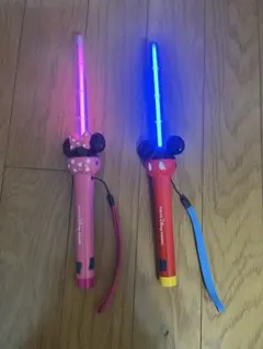 ミッキーミニー 光るペンライト 2本セット