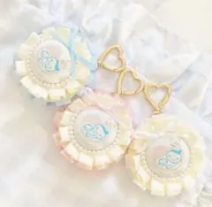 くまちゃん　マタニティロゼット　マタニティマーク　水色　ピンク　ホワイト