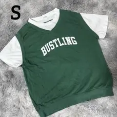 【COLZA】❣️美品❣️緑色 Vネック Tシャツ 半袖/Sサイズ