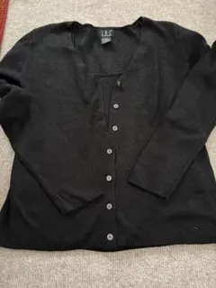 ブラック 長袖 カーディガン半袖セーターアンサンブル