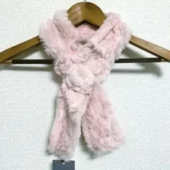 【新品】ピンクファー マフラー ふわふわサラサラかわいい大人〜お子様まで